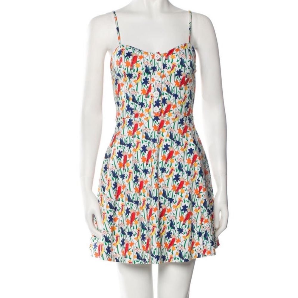 Alice Olivia Floral Print Sleeveless Dress